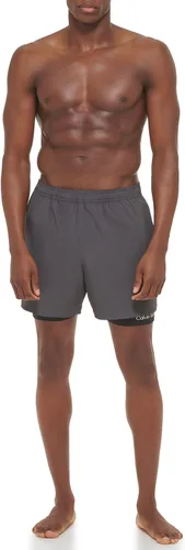 Vista 5 de Calvin Klein Men's Standard Double Layered-Compression Swim Shorts