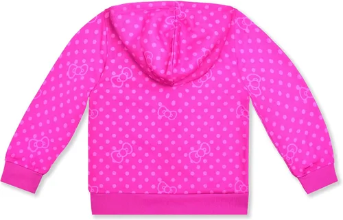 Vista 2 de Hello Kitty Sudadera con capucha con cremallera para niñas bebés niños pequeños y grandes color rosa Rosado