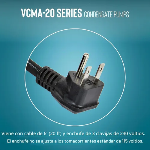 Vista 5 de Little Giant VCMA-20ULST, 230 voltios, 80 GPH, bomba de eliminación