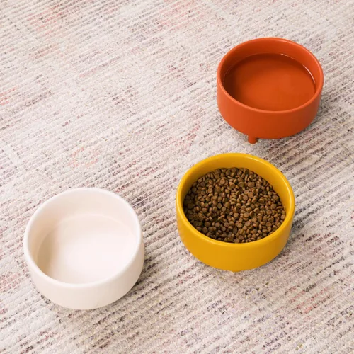 Vista 4 de Waggo Uplift - Tazón de cerámica para perros para razas pequeñas, medianas y grandes, pesado y duradero, para alimentos y agua, apto para Crema