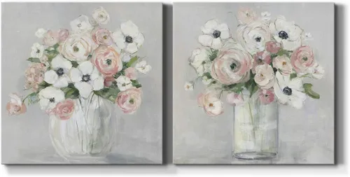 Vista 32 de Renditions Gallery Becoming Blush I - Arte de pared, decoración en lienzo de alta calidad con envoltura de galería, listo para colgar, 10 pulgadas