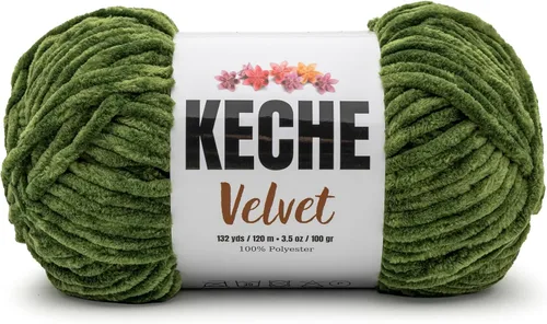 Vista 21 de Keche Hilo para ganchillo, hilo de terciopelo, chenilla suave, manta de bebé voluminosa amigurumi Yarn 3.53 oz (132 yardas) - Arona