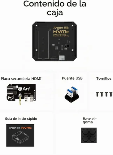 Vista 6 de Argon ONE M.2 NVMe - Placa de expansión para Raspberry Pi 4 – ONE V2 solamente