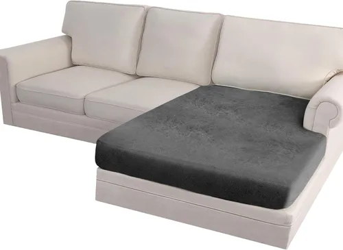 Vista 111 de Funda de cojín para sofá con aspecto de cuero, 1 unidad, elástica, para sala de estar, funda de cojín individual para sofá, protector de asiento