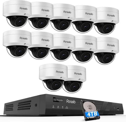Vista 9 de Sistema de cámara de seguridad PoE de 5MP para exteriores con disco duro de 2 TB, PD54A0408-5M2-1