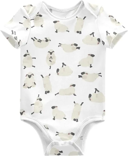 Vista 11 de vvfelixl Trajes de bebé lindos conjuntos de cachorros de manga corta de algodón ropa de bebé para niños niñas 0-24 meses
