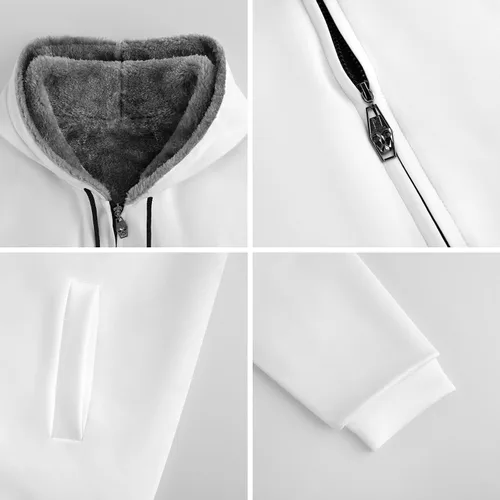 Vista 7 de Viking - Sudadera con capucha de forro polar, impresión 3D, con cremallera