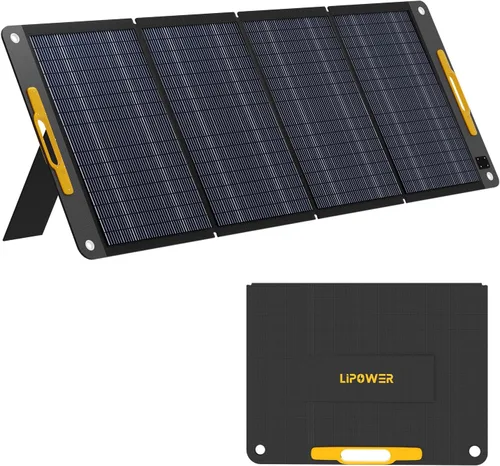 Vista 8 de Lipower - Panel solar portátil de 100 W, 18 V, cargador solar plegable para Lipower Power Sation, Jackery/Anker/FlashFish/Bluetti/Goal Zero/Rockpals