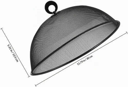 Vista 9 de Cubierta de malla para alimentos, de acero inoxidable, para mesa de comedor, tapa de alimentos, cubierta de platos, fundas reutilizables de malla