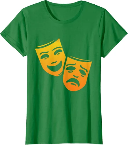 Vista 30 de Comedia y tragedia griega teatro máscaras camiseta
