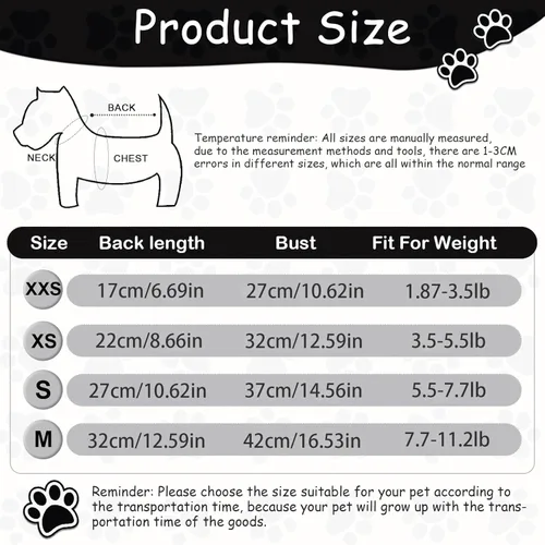 Vista 6 de Vestido de perro para perro pequeño, suéter Yorkie para niña, ropa de cachorro a cuadros, chihuahua, gato, linda ropa de forro polar cálido