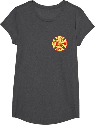 Vista 79 de Camiseta con logotipo de bomberos con símbolo de bombero, Negro
