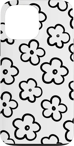 Vista 22 de Funda para iPhone 11 Pro Max con diseño de flores silvestres en blanco y negro
