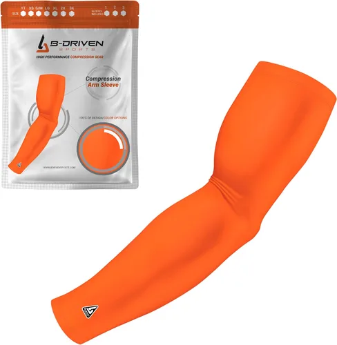 Vista 34 de B-Driven Sports Manga de Compresión Pro-Fit para Brazo - Deportes Atléticos Baloncesto, Fútbol, Sóftbol, Carrera, Juegos, - nan (1 unidad)