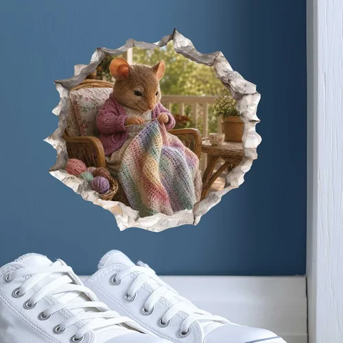 Vista 9 de Wallington Mice - Calcomanía de pared con efecto 3D