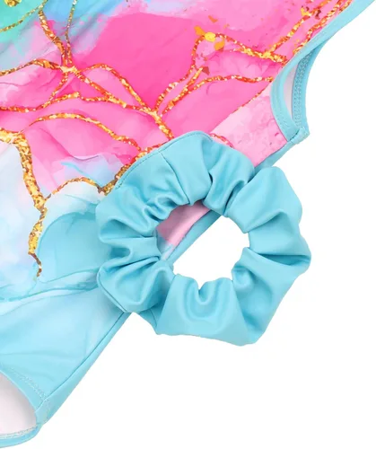 Vista 2 de JOYSTREAM Leotardos de gimnasia para niñas con pantalones cortos brillantes para bailar ballet