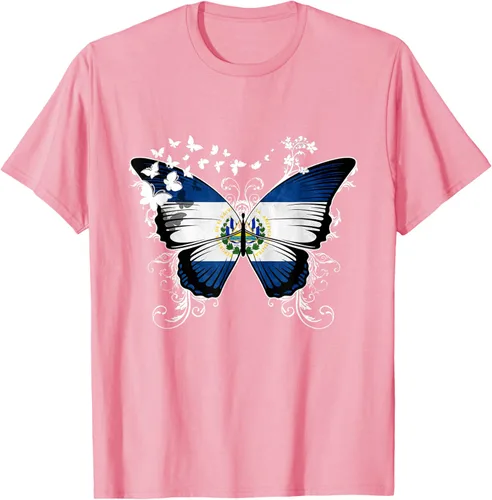 Vista 78 de Camiseta Salvadoreña Bandera El Salvador, Negro