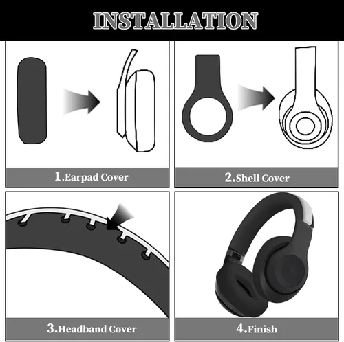 Vista 7 de Studio Pro 3 en 1 - Fundas de silicona para los oídos, antiarañazos, cubierta para la cabeza, para auriculares Beats Studio Pro, accesorios