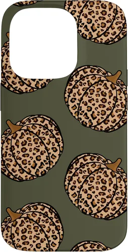Vista 17 de Leopard Pumpkin Fall Autumn Olive Green Case for iPhone 17