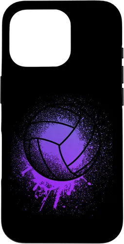 Vista 19 de iPhone 15 Jugador de Voleibol Deporte Niñas Mujeres Bday Purple Beach Team Case