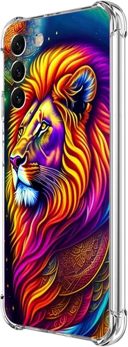 Vista 15 de Funda para Galaxy S23 FE, protección contra caídas de flores de mariposa azul, a prueba de golpes, carcasa protectora de cuerpo completo resistente