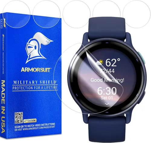 Vista 21 de ArmorSuit MilitaryShield - Protector de pantalla compatible con Fitbit Versa 2 (paquete de 6) de cobertura máxima, película transparente HD