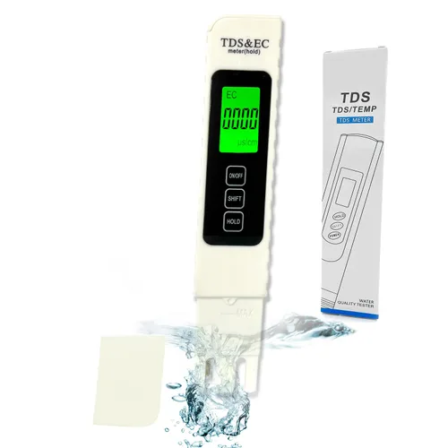 Vista 10 de Kits de prueba de agua multifuncionales 3 en 1 para agua potable y piscina - TDS digital preciso, temperatura, medidor EC medidor de agua