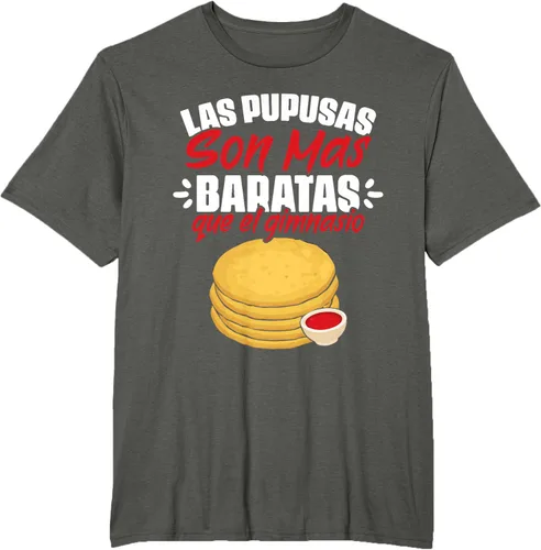 Vista 4 de Las Pupusas Que El Gimnasio - Camiseta salvadoreña salvadoreña, Negro