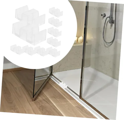 Vista 3 de DOITOOL Juego de 10 guías de plástico para puerta de ducha deslizante, kit de fácil instalación