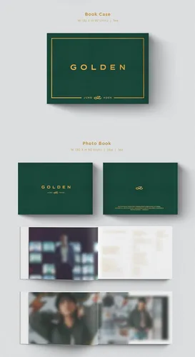 Vista 3 de Golden - Weverse Album Version - incl. 56pg Photobook, QR Card, Postcard, Photocard + Envelope
