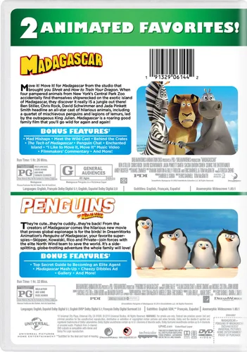 Vista 2 de Madagascar Penguins of Madagascar 2-Movie Collection DVD