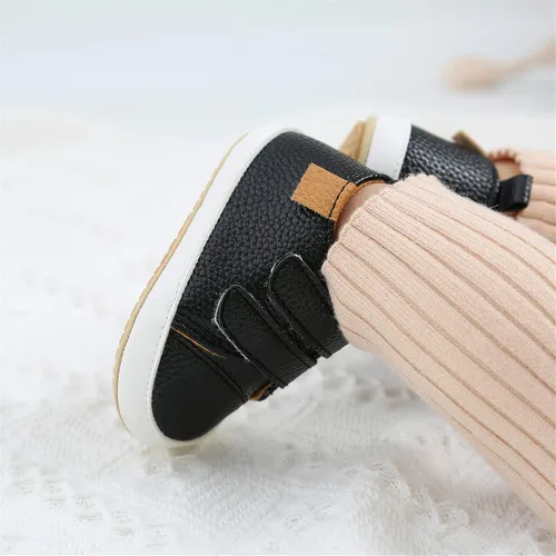 Vista 2 de Baby Shoes Boy Girl Infant Sneakers Anti Skid PU Leather Unisex-Baby Newborn First Walking Crib Shoes