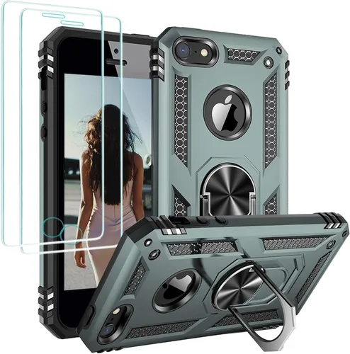 Vista 234 de Jeylly Funda para iPhone SE/Funda para iPhone 5S, Exterior de Plástico Duro que Absorbe Golpes + Interior de Silicona de Goma Defensor contra