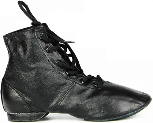 Vista 4 de Botas de jazz planas de piel suave para practicar baile de Cheapdancing