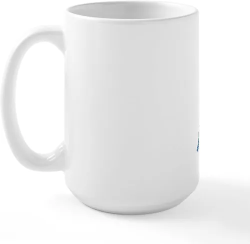 Vista 2 de CafePress Blue Elephant - Taza de café de cerámica de 15 oz (15.0 fl oz)