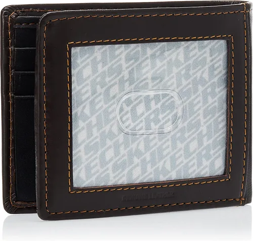 Vista 2 de Skechers Cartera de cuero RFID con bolsillo abatible para hombre