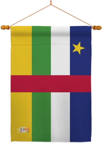 Vista 11 de Americana Home & Garden HG140049 Banderas de África Central de la Nacionalidad Mundial Impresiones Decorativas Casa Vertical 28" X 40" 13" 18.5