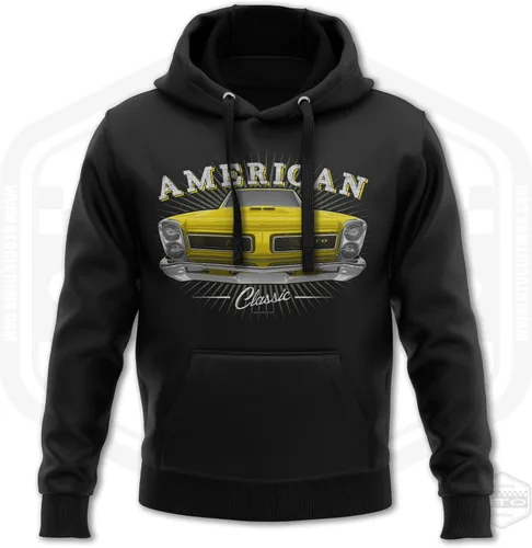 Vista 4 de 1965 GTO Tribute - Sudadera con capucha para hombre, color negro, idea de regalo para fanáticos del automóvil American Muscle S-3XL Fabricado