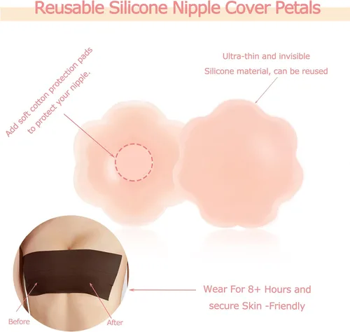 Vista 3 de BEWTEIM Breast Tape Lifting with Nipple Cover Set, Boobytape for Big Breasts