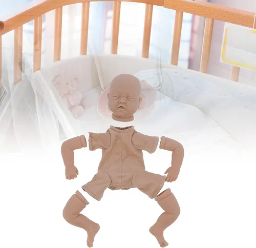 Vista 5 de SUNGOOYUE Kit de muñeca DIY de 22 pulgadas, muñeca sin pintar, conjunto de accesorios de piezas de extremidades suaves para bebés