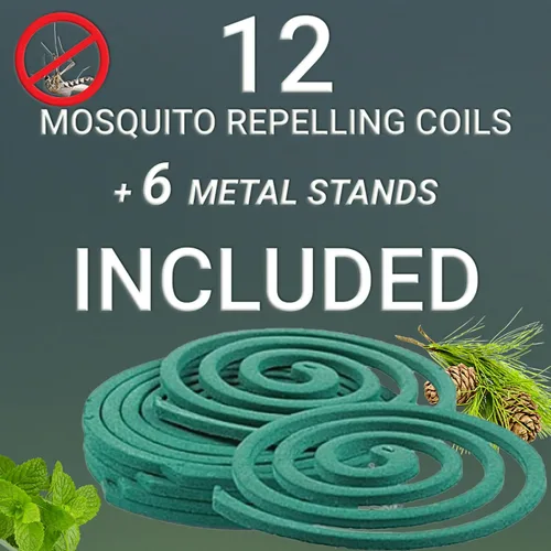 Vista 12 de W4W Bobinas repelentes de mosquitos, uso en exteriores alcanza hasta 10 pies, cada quema durante 5-7 horas