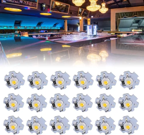 Vista 7 de Hyuduo Bombilla LED de chip de 1 W, 5 V, cuentas de luz de 200 lm de brillo, chip de fuente de luz con placa de aluminio para reflector, paquete