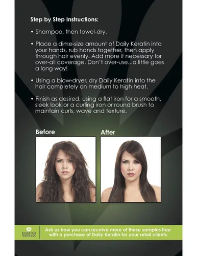 Vista 4 de Keratin Express Daily Keratin 3 fl oz Fast Blowout - Control de encrespamiento - Protector de calor - Tratamiento de reparación