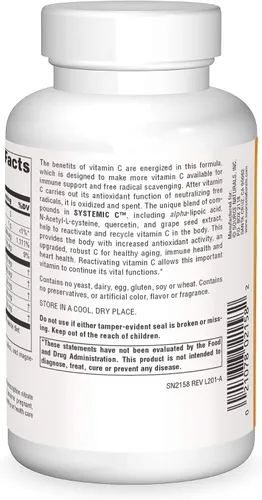 Vista 2 de Source Naturals Systemic C, 500mg - 120 Cápsulas