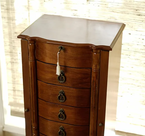 Vista 4 de Hives and Honey Robyn Jewelry Armoire nogal