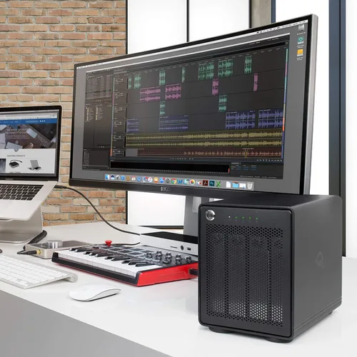 Vista 7 de OWC ThunderBay 4 - Carcasa de almacenamiento RAID Thunderbolt de 40 Gb/s de cuatro bahías de 0 TB con SoftRAID Premium