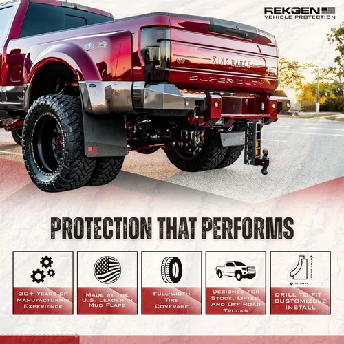 Vista 5 de REK GEN 'Merica Mud Flaps Dually (bandera negra)