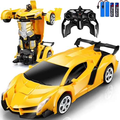 Vista 10 de Chridark Juguetes de Coche a Control Remoto - Coches RC Transformables para Niños, Juguetes de Coche Robot Transformable, Regalo de Juguetes