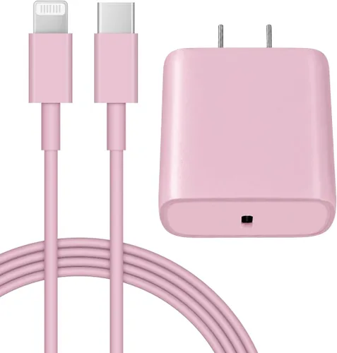 Vista 18 de Cargador de pared USB C de 20 W PD para iPhone 14 13 12 de carga rápida con cable de carga rápida de 1.8 m para iPhone 14/14 Pro/14 Pro Max/14 Azul