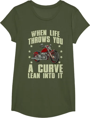 Vista 64 de Funny Motorcycle Racer Design for Men Women Motorcycle Lover T-Shirt Asphalt Grey